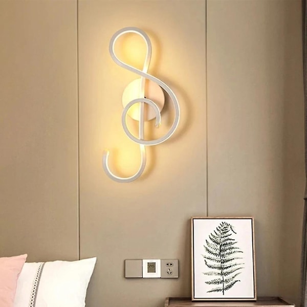 20W Minimalistisk Vägglampa Sänglampa AC85-265V Inomhus Vit Ljusstark Varm Färg