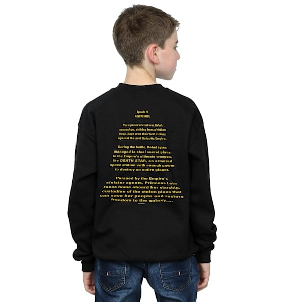Star Wars Gutter for gutter A New Hope Åpningsteksten Badge Genser 12-13 Svart 12-13 År