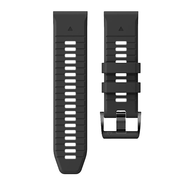 Kaksiväriinen silikoninen ranneke Garmin Fenix 7 Pro / Fenix 7:lle - Musta Harmaa