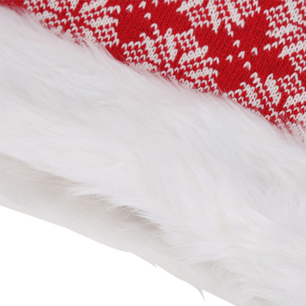 Julhatt för barn och vuxna, utsökt stickad plysch, festlig julhatt, heminredning, snöflingstyp