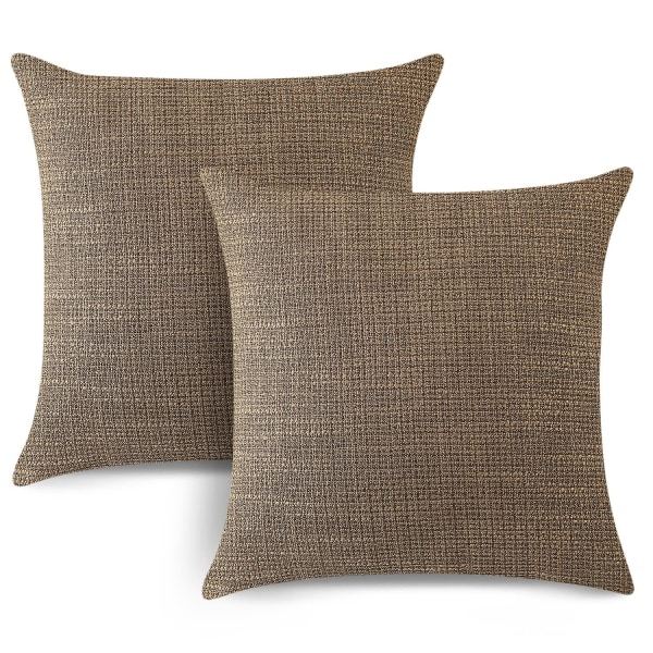 Kuddfodral Set om 2 Linne Dekorativa Kvadratiska Kuddfodral 45x45cm För Heminredning Soffa