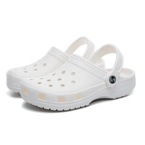Dieter Hole Sko Mænds Strand Sandaler og Tøfler, Damer Flat Have Sandaler (Hvid, Passer til 40 Fod)
