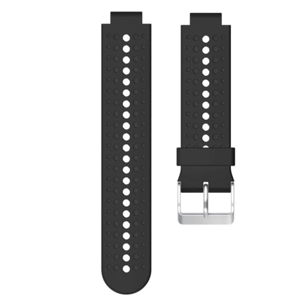 Garmin Forerunner 220 / 230 / 235 / 620 / 630 Rund Hul Silikon Urrem - Sort Sort