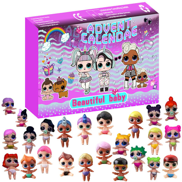 Julkalender med Blind Box - Ny Vacker Babydocka - Leksak Blind Box Present ny docka