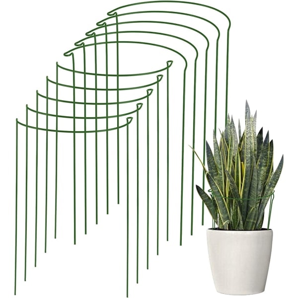 10-pak Plante Støtte, 15,7 Tommer Metal Have Støtte