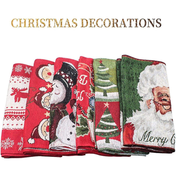 Christmas decorations Cotton and linen embroidery Christmas table runner, Creat（Christmas tree）