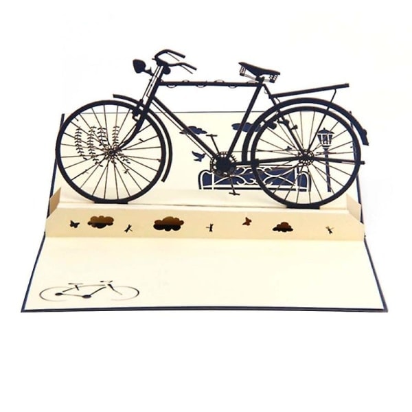 3D Fars Dag Hilsenskort Tredimensionelt Retro Cykel Hilsenskort Kreativ 3D Cykel Velsignelse Kort
