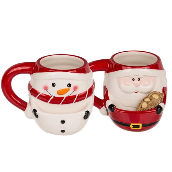 REMAKE 2-Pack - Christmas Mug / Cookie Mug / Mug with Compartment for Cookies - Christmas