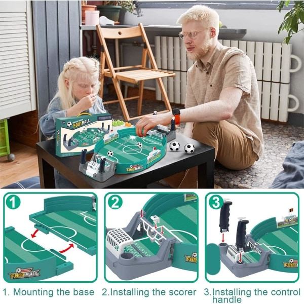 REMAKE Fodboldspil til to: Interaktivt fodboldspil med bord, bolde og banen.