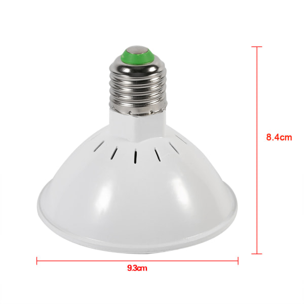 24W 200-LED Plantelampe E27 Hydroponisk Blomster Veg Vækstlys 85~265V