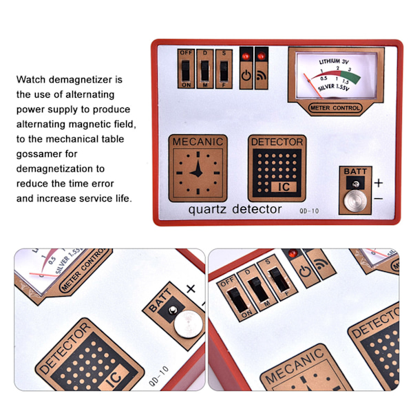 Avmagnetiseringsmaskin for ur, Timegrapher, Avmagnetisering/Batterimåling/Puls/Kvarts-tester