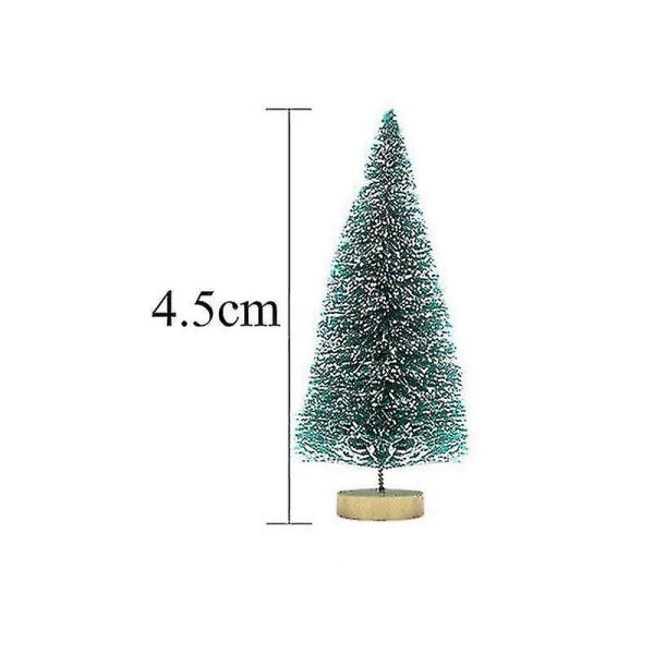 24 st Mini Julgranar Konstgjord Tall Mini Sisal Flaskborste Snö Frost Gran Vit
