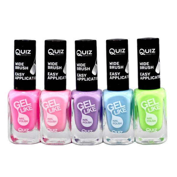 5 st nagellack, nagellack - Pastellfärgad