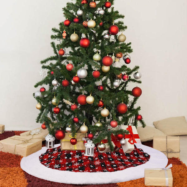 Julgransmatta Dekoration, Stor God Jul Matta Semester Dekor, Vita Snöflingor