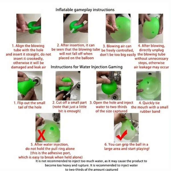Transparent Vattenfylld Bubbelboll - Hållbart TPR-Material - Patboll för Utomhuskul