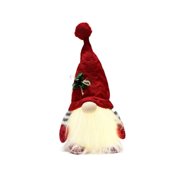 Juldekorationer 2024 LED Tomte Sekvenser Ansiktslöst Dock Nattlampa För Hem Semester Juldekorationer Present Navidad Nyår Röd