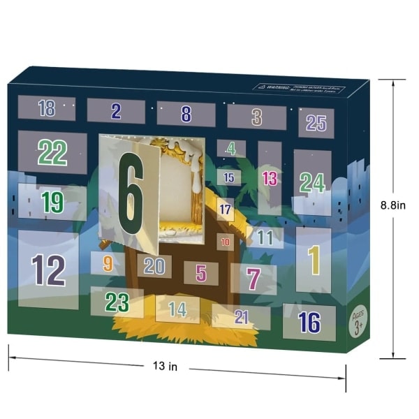 Julkalender Jul 2024 Krubbset Blind Box Leksaker Nyår Julgåva till Barn Dekorationer Prydnader 1 set