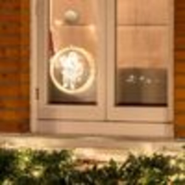 LED 3D Jultomte Fönsterlampa Jul Fönsterdekoration Hängande Ljuskedja