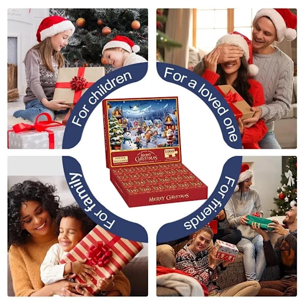 Adventskalender - Puslespil 1008 Brikker - Julekalender 2024 multifärg Multicolor