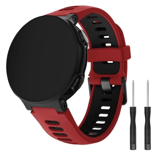Garmin Forerunner 735XT / 220 / 230 / 235 / 620 / 630 Cool Silikon Urrem - Rød / Sort Rød