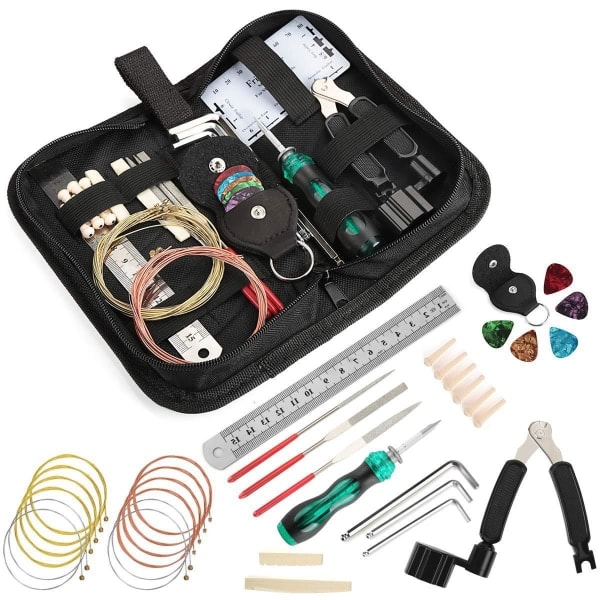 20 Piece Guitar Repair Tool Kit Cleaning Maintenance Accessory Set 26 Pieces