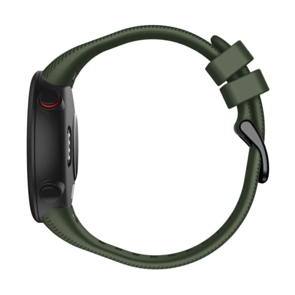 Garmin Forerunner 45S Holdbar Sort Silikon Urrem med Spænde - Militærgrøn Grøn