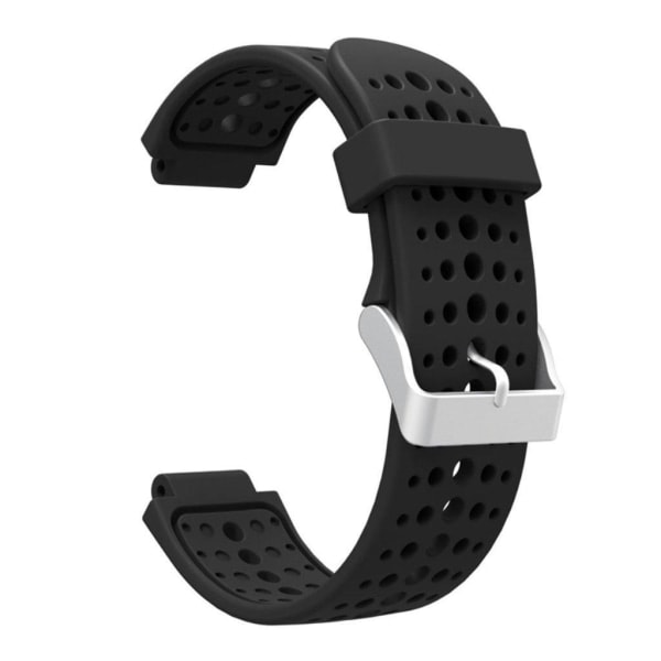 Garmin Forerunner 220 / 230 / 235 / 620 / 630 Rund Hul Silikon Urrem - Sort Sort