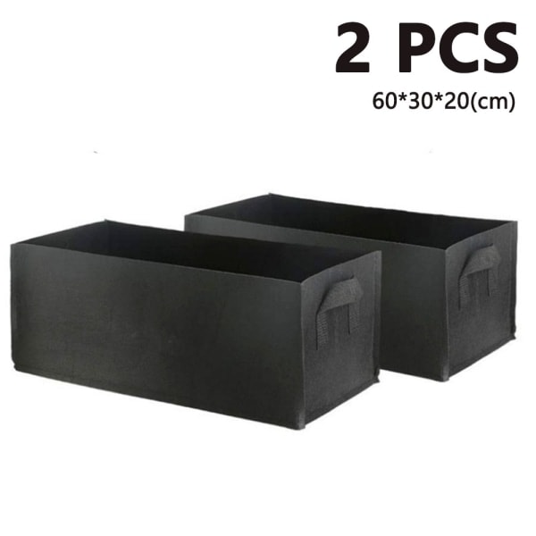 2 planteposer af non-woven stof med håndtag