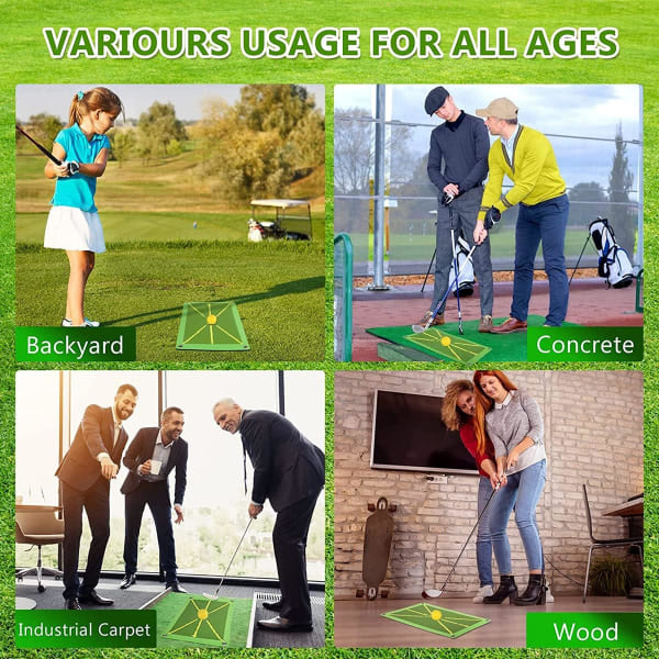 (A)Golfmåtte - Nøjagtighed Golf Træningsmåtte - Svingdetektion Golf Træningsmåtte - Bærbar