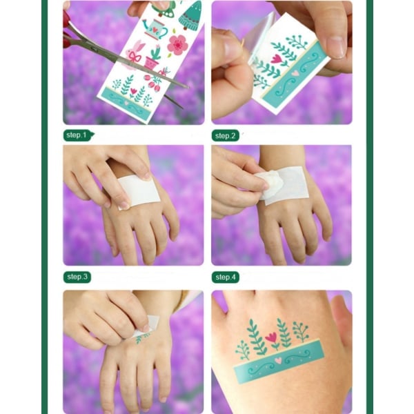 Vattentäta Tillfälliga Tatueringsdekaler 14-pack Fjäril