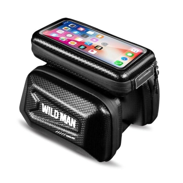 Vattentät Cykelväska med Mobilfack WildMan HardPouch XL Svart