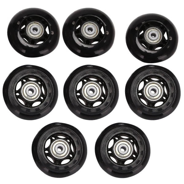 8-pak inline hjul, indendørs/udendørs rulleskøjter hjul, udskiftningshjul med leje 64mm