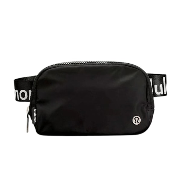 REMAKE Lululemon Everywhere Bältesväska Svart med Wordmark Rem för Kvinnor, Män och Unisex Svart