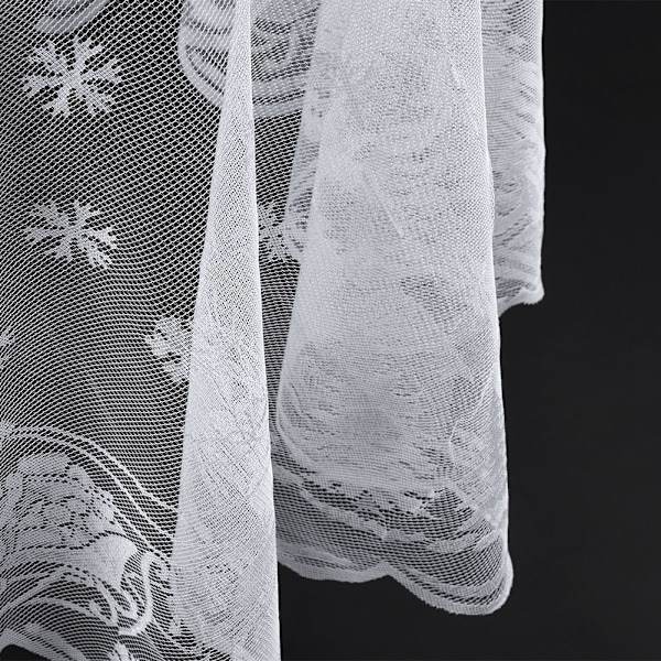 Sikker Lace Dug med Juleelementer - Festlig Bordduk for Hjemmet (5#)