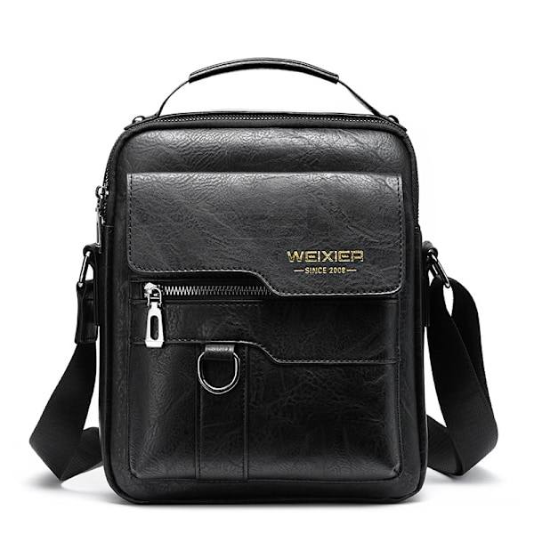 Messenger Bag Herrar Vintage Axelväska Läder Crossbody Bag Small Axelväska Crossbody Business Satchel Messenger Pouch Handväskor