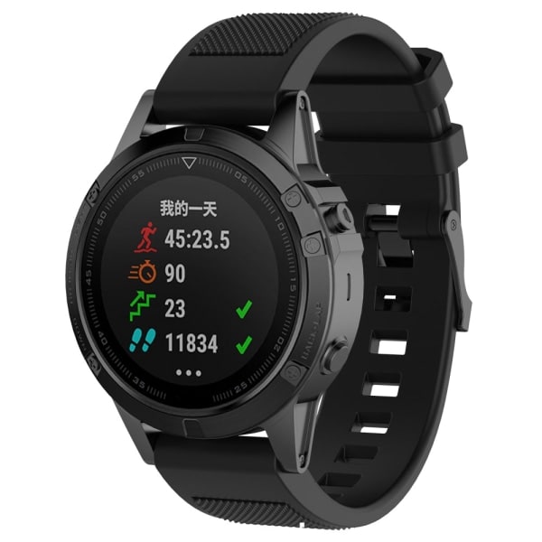 Silicone bracelet Garmin Fenix 5/5 Plus Black