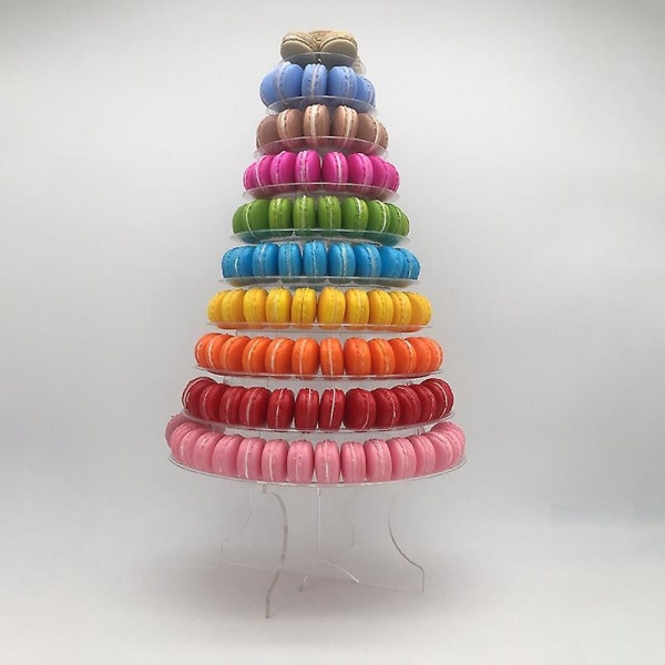 REMAKE 10-vånings Macaron-torn Macaron Display Stativ Baby Shower Födelsedagsfest Tårta Dekoration Tillbehör W
