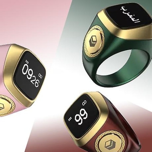 Smart Ring Bluetooth Ring Bønselektronisk disk grøn 18mm