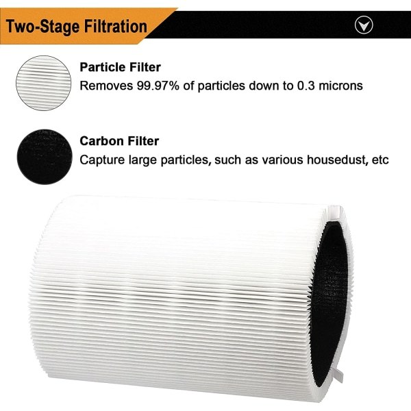REMAKE 3-pack Blå Pure 411 Ersättningsfilter kompatibelt med Blueair