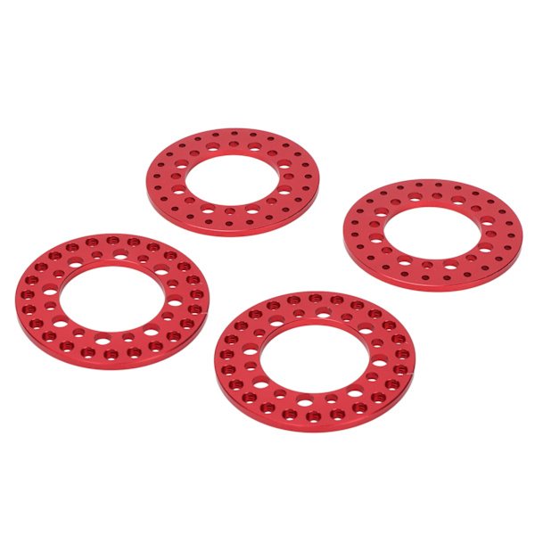 4 st 1,9 tum Hjul Yttre Beadlock Ring Aluminium Legering Återanvändbara RC Tillbehör för Traxxas 1/10 RC Bil Röd