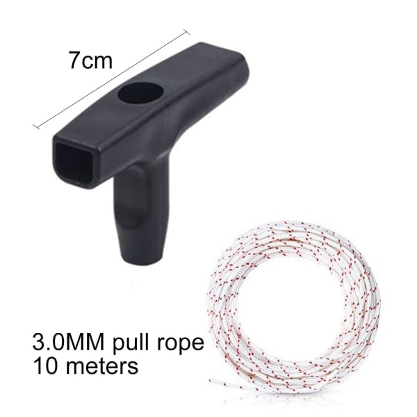 Ruohonleikkurin käynnistysnarun kahvasetti, uudelleenkäytettävä, 3,0 mm