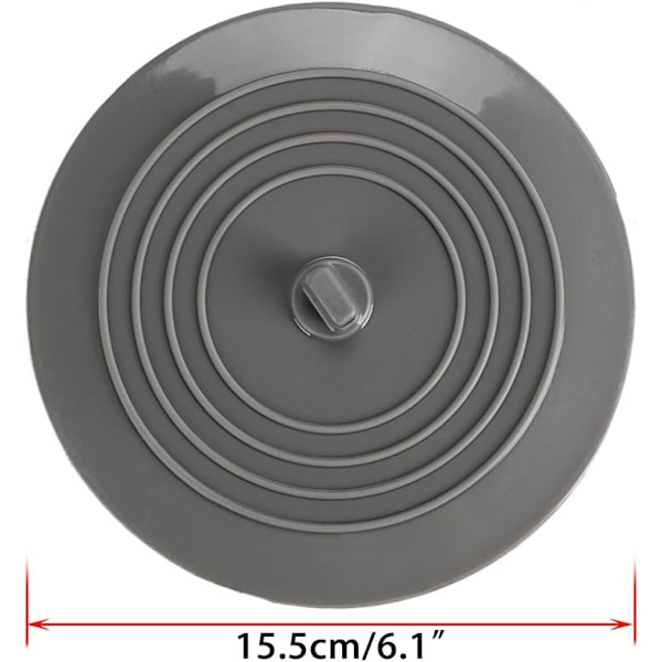 REMAKE 2-pak 6 tommer Universal Silikon Gummi - Badekarprop, Aftapningsstop til Køkken, Badeværelse, Vask