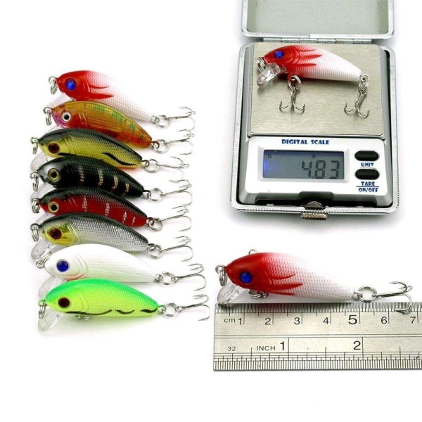 26 fiske-agn wobbler, Minnow blandet, Spinner flerfarget