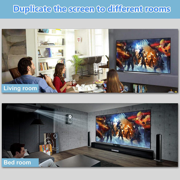 4K HDMI-splitter 1 ind / 2 ud Sort