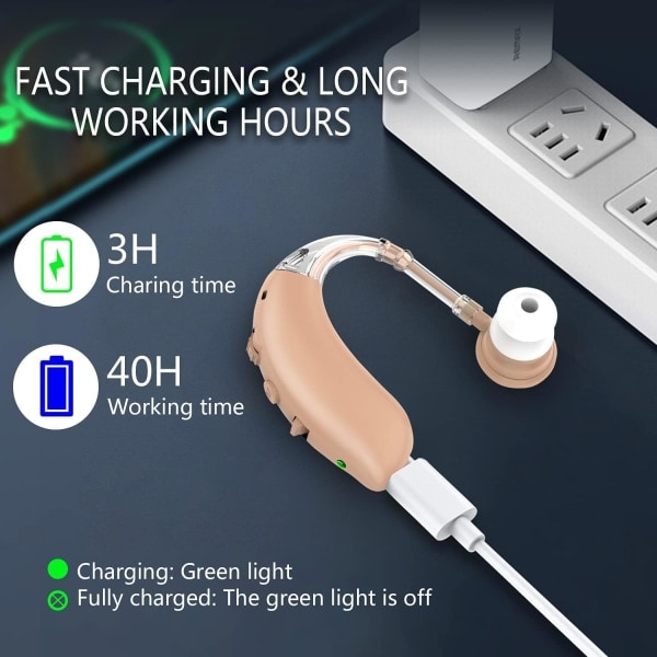 REMAKE Hørselshjelpemidler for eldre Oppladbare Bluetooth Personlig lydforsterker