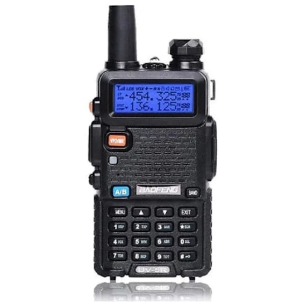 UV-5R Toveisradio Dobbeltbånd 144-148/420-450Mhz Walkie Talkie 1800mAh Li-ion Batteri (Svart)