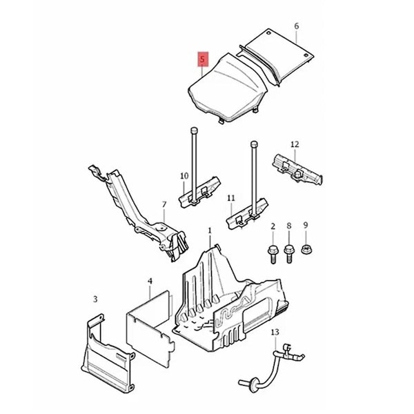 Batterikassedeksel for bil 31402984 31265957 for S80 XC60 XC70 S60 V70 2007-2016 Batterikasse Ou