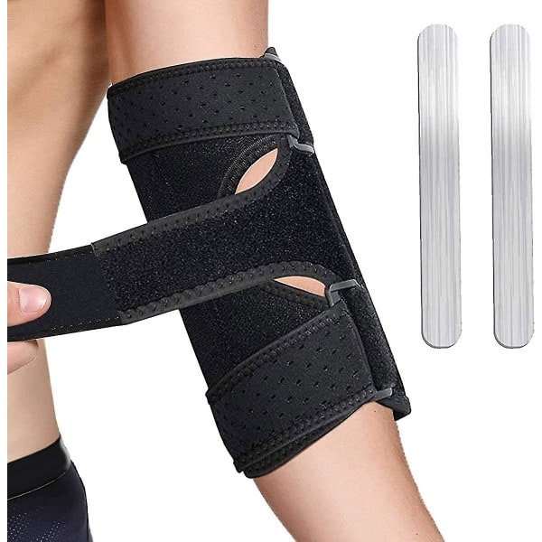 Elbow protection, elbow support, with 2 removable metal rails