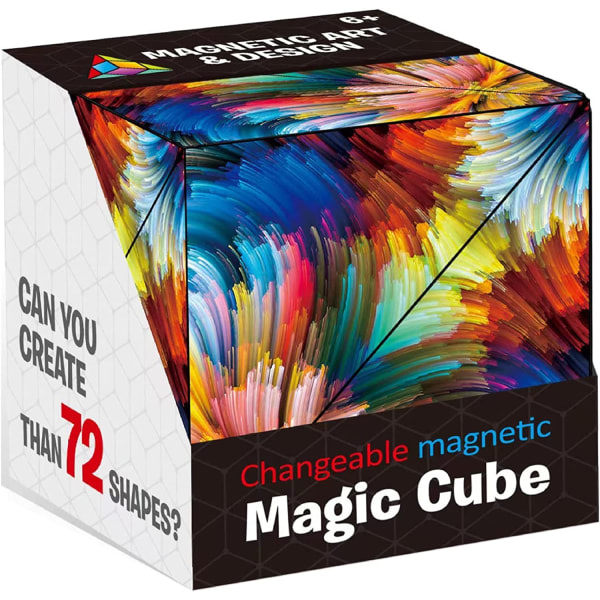 REMAKE 3D Magisk Kub, oändliga Vändningar Magnetiska Kuber 72 Former Fidget Leksak för Barn Vuxna Stressavlastare Formförändrande Box Pusselleksaker (F...