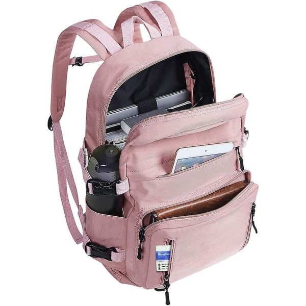 Ryggsäck för flickor, tonåringar, pojkar, skolryggsäck med USB-port, laptopfack, lätt skolväska